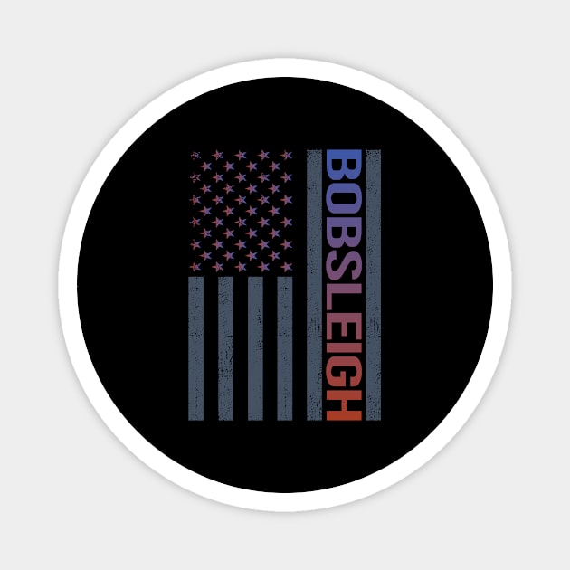 American Flag Bobsleigh Bobsled Magnet by tyeshawalthous